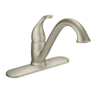   One Handle Low Arc Kitchen Faucet, Stainless: Home Improvement