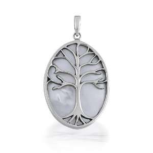    Tree of Life Sterling Silver Pendant Mother of Pearl: Jewelry