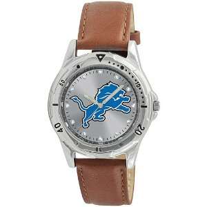  Gametime Detroit Lions Brown Leather Watch: Sports 