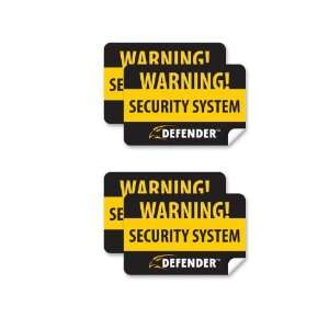  Defender SP100 ST 4 Pack of Window Warning Stickers with 