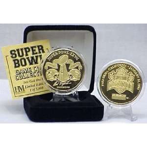  24kt Gold Super Bowl XXVII flip coin: Sports & Outdoors