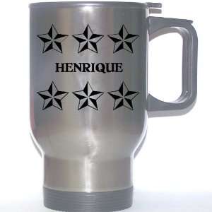  Personal Name Gift   HENRIQUE Stainless Steel Mug (black 