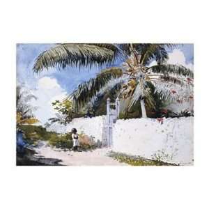    Winslow Homer   A Garden In Nassau Giclee Canvas: Home & Kitchen
