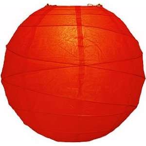   Red 24 Inch Large Paper Lantern (free style ribbing): Home & Kitchen