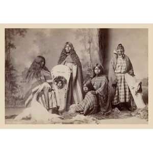  Ute Indians Three Generations of Women   Paper Poster (18 