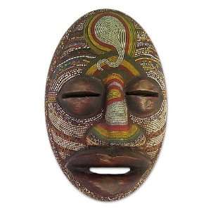  Congolese wood African mask, Kasai River God Home 