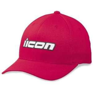  Icon Slant Hat Red Small/Medium S/M 2501 0296: Automotive