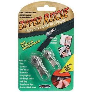 ZIPPER RESCUE REPLACEMENTS SILVER SMALL TO MEDIUM FOR CLOTHES TENT 