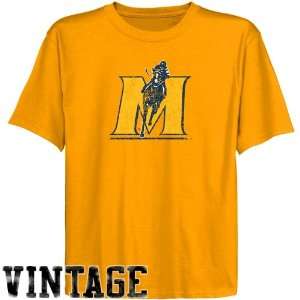 Murray State Racers Youth Gold Distressed Logo Vintage T 