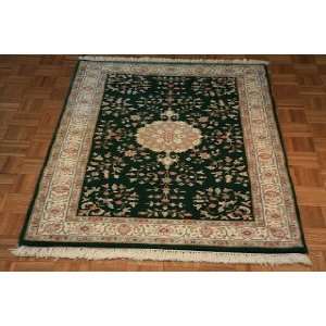    4x6 Hand Knotted Kashan India Rug   40x60: Home & Kitchen