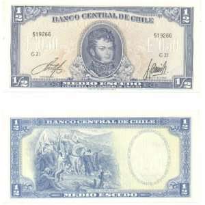  Chile ND (1962 70) 1/2 Escudo, Pick 134Aa: Everything Else