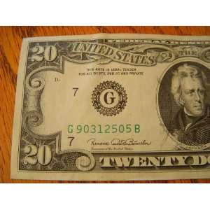  20$ 1969 B   Federal Reserve Note   Bank of Chicago 