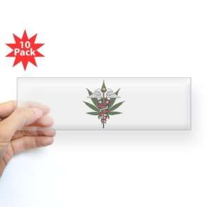   Sticker Clear (10 Pack) Medical Marijuana Symbol: Everything Else