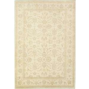  81 x 117 Ivory Hand Knotted Wool Ziegler Rug: Home 
