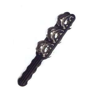  JS1 Jingle Stick 3 bell rows   Black Musical Instruments