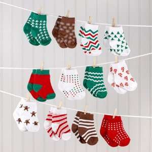  12 Days of Christmas Holiday Baby Socks Gift Set: Health 
