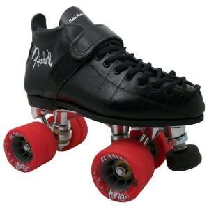 Riedell She Devil Roller Dery Speed Skates   126 Black Boots with Red 