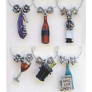  The Sommelier Collection of Wine Glass Charms 1421P 