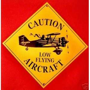 Low Flying Aircraft Porcelain Enameled Caution Sign 