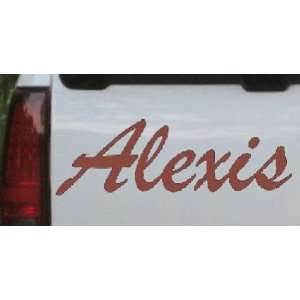  Brown 14in X 4.7in    Alexis Car Window Wall Laptop Decal 