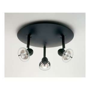  PLC Lighting 1633 BK Micro 3 Light Track Lighting in Black 