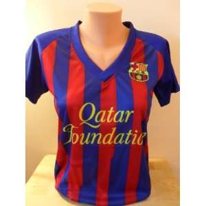  WOMEN BARCELONA # 10 MESSI SOCCER JERSEY ONE SIZE .NEW 