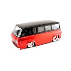  1965 Ford Econoline Bus 1/24 (Mass) Black / Red: Toys 