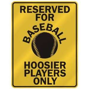   HOOSIER PLAYERS ONLY  PARKING SIGN STATE INDIANA