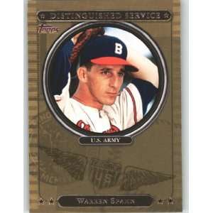  2007 Topps Distinguished Service #dS22 Warren Spahn 