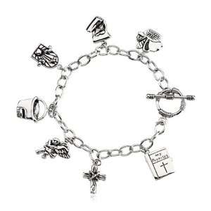  Promises Silver Charm Bracelet: Jewelry
