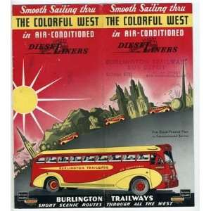   1939 Colorful West Brochure DieseLiners World Fairs: Everything Else