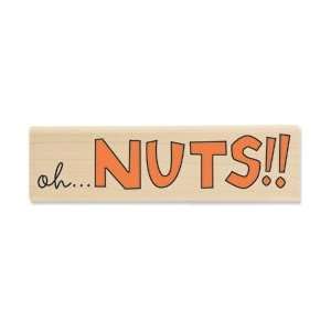  Rubber Stamp 1X4   Oh Nuts by Stampabilities: Arts, Crafts & Sewing