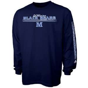  adidas Maine Black Bears Navy Blue Team Vision Long Sleeve 