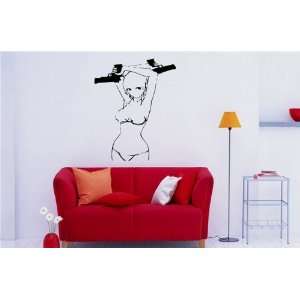 Wall MURAL Decal Sticker ANIME SEXY GIRL WITH GUN S 906:  