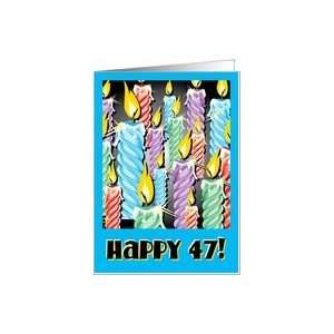  Sparkly candles  47th Birthday Card Toys & Games