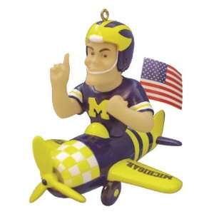 Michigan Wolverines NCAA Mascot Airplane Resin Ornament 