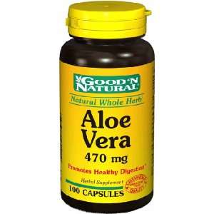  Aloe Vera 470mg   100 caps,(Good N Natural): Health 
