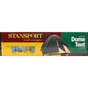  Stansport   3 Man Dome Tent 7X6 6 X48 Green/Tan Sports 