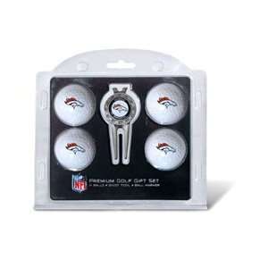  Team Golf NFL Denver Broncos   4 Ball and Divot Tool Gift 
