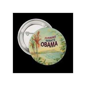  campaign pin pinback button political Obama Hawaii Button 