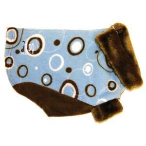  Fido Fleece Coats   10 in.   Blue/Brown Ring a Ding 