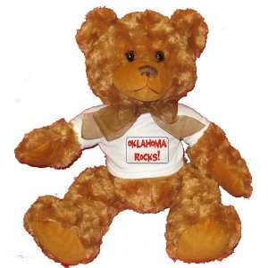  OKLAHOMA ROCKS! Plush Teddy Bear with WHITE T Shirt: Toys 