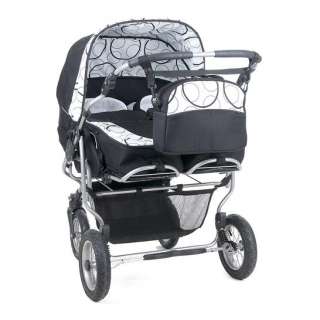 ZWILLINGS UND GESCHWISTER KINDERWAGEN DUET + 2 AUTOKINDERSITZE