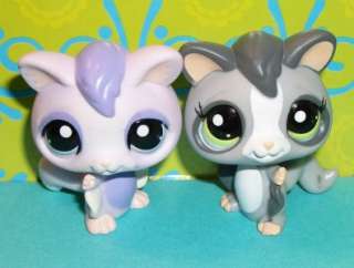   Pet Shop~SUGAR GLIDER/BAT PAIR~GRAY #1823 & PURPLE #1663~LPS Lot C95