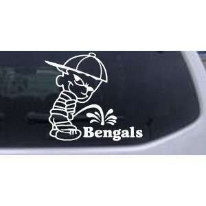 Pee On Bengals Car Window Wall Laptop Decal Sticker    White 24in X 21 