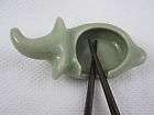 NEW Set of 4 Green Ceramic Japanes Dragonfly Chopstick Rests  