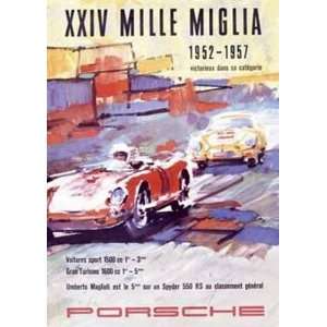   Strenger   Mille Miglia Porsche Syder 356 A Giclee on acid free paper