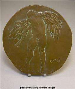 Leonard Baskin Icarus Signed Limited Edition Bas Relief Bronze 