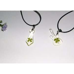   Clover Necklace with Real Four leaf Clover (3742) 