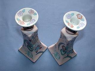  Antique Chinese Ching Dynasty Tao Kuang Nian Zhi Candle Holder Pair